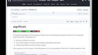 argoFloats R 01: introduction