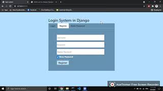 login system using django || login system using django with ajax