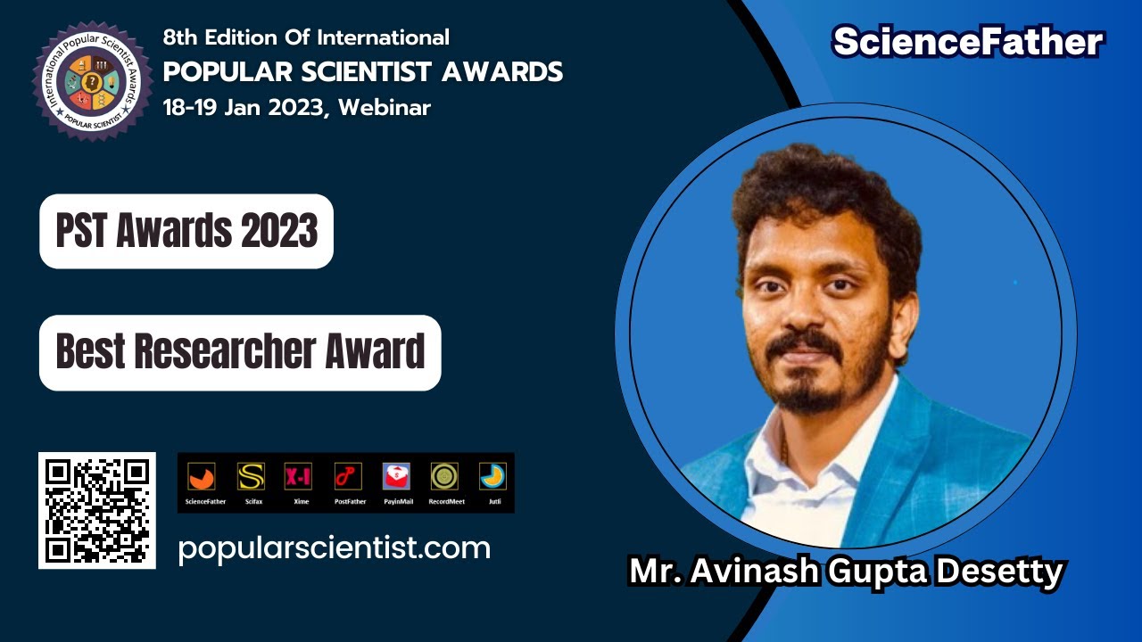Mr. Avinash Gupta Desetty, Sony Corporation of America, United States | Best Researcher Award