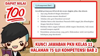 Kunci Jawaban PKN Kelas 11 Halaman 75 Uji Kompetensi Bab 2