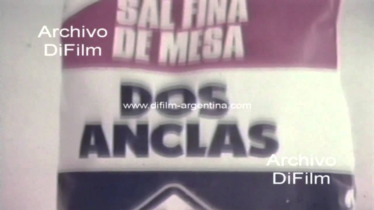 Publicidad Sal Fina de mesa Dos Anclas 1981