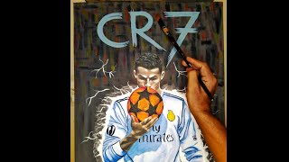 Acrylic Painting for Beginners //Cristiano Ronaldo // Portrait painting On Canvas // Step by Step // screenshot 4