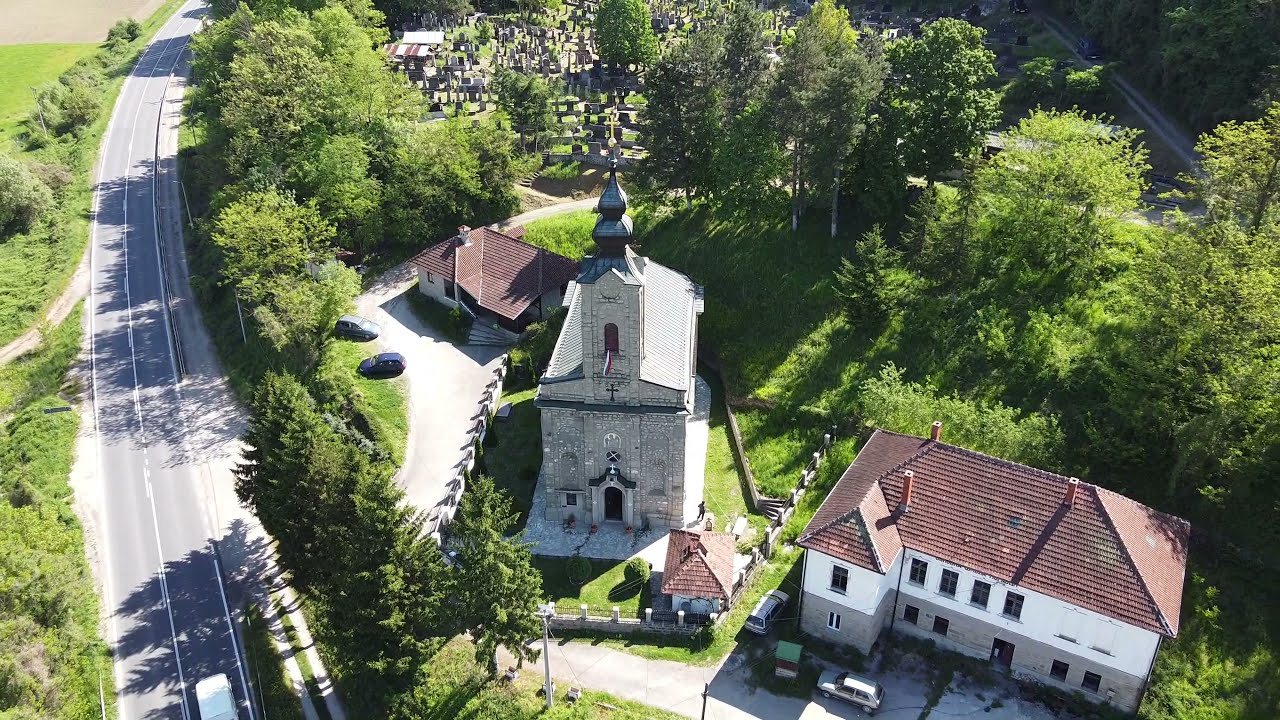 LJIG , MANASTIR MORAVCI IZ VAZDUHA , MONASTERY IN SERBIA FROM THE AIR