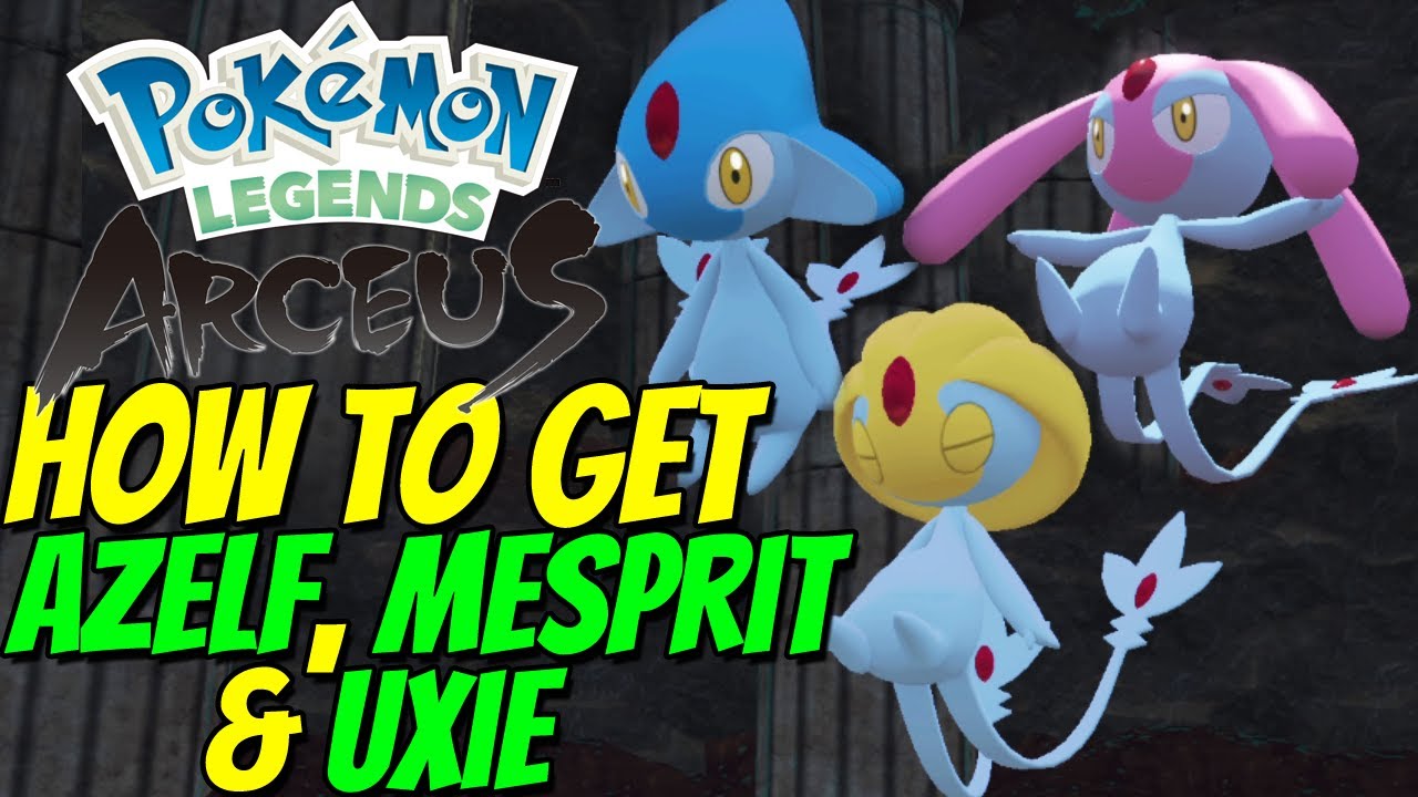 ◓ Como capturar Azelf, Mesprit e Uxie no Pokémon Legends Arceus (The Plate  of the Lakes)