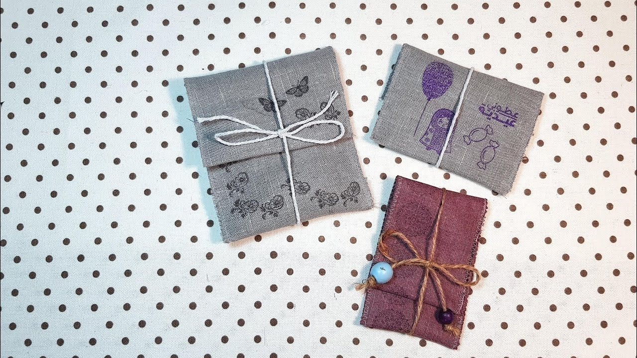 خياطة ظرف قماش توزيعات للعيد Sew simple rustic fabric envelope