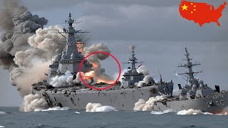 WORLD WAR III HAS BEGUN? Chinese Warship sunk by US destroyer with Harpoon missile near Taiwan