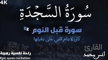سورة السجدة كاملة 💌 || اداء سينسيك الدنيا ❤ || القارئ انس محمد