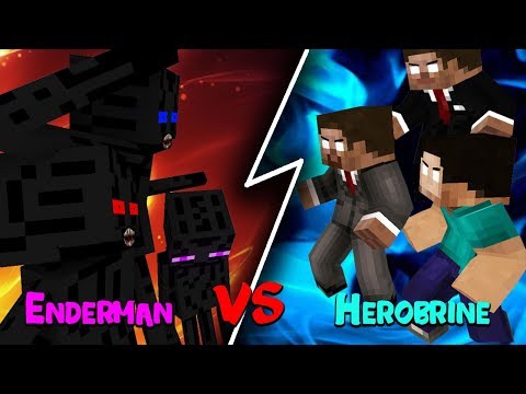 MONSTER SCHOOL : ENDERMAN'S BROTHER VS HEROBRINE BROTHER'S -  MINECRAFT ANIMATION