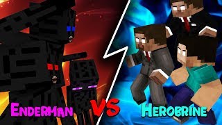 Monster School Endermans Brother Vs Herobrine Brothers - Minecraft Animation