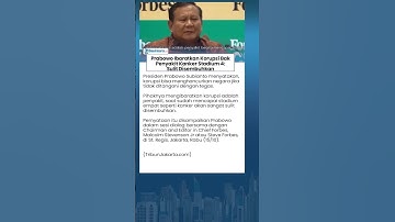 Prabowo Blak-blakan Ibaratkan Korupsi Bak Penyakit Kanker Stadium 4: Sulit Disembuhkan