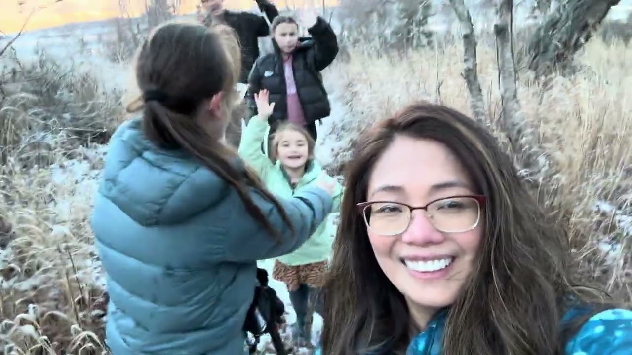 Cute Little Explorer: Cute Girl Hikes Through the Forest of Alaska 