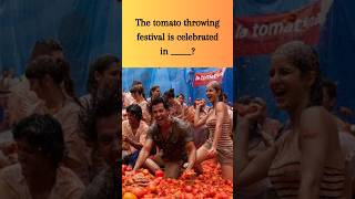 Tomato throwing festival 😲🍅#shorts#generalknowledge