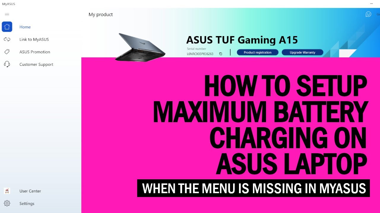 how to install asus battery health charging