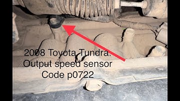 2008 Toyota Tundra. How to replace output speed sensor. Code p0722 :DANIELS DIY