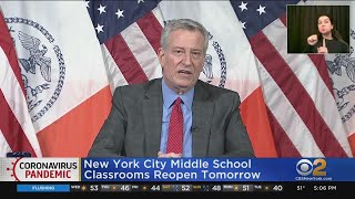 New York City Middle School Classrooms Reopen Thursday