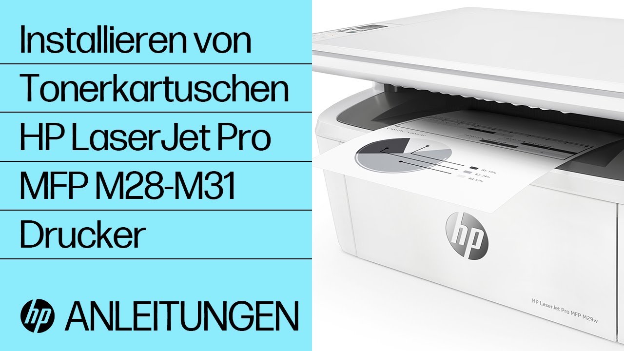 Installieren von Tonerkartuschen | HP LaserJet Pro MFP M28-M31 Drucker | HP