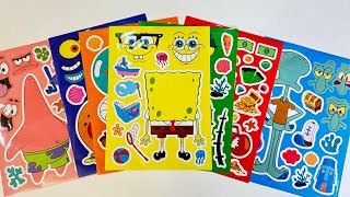 Satisfying with Sticker Book SPONGEBOB SQUAREPANTS, Squidward, Patrick [ToyASMR] ✨ #spongebob #asmr