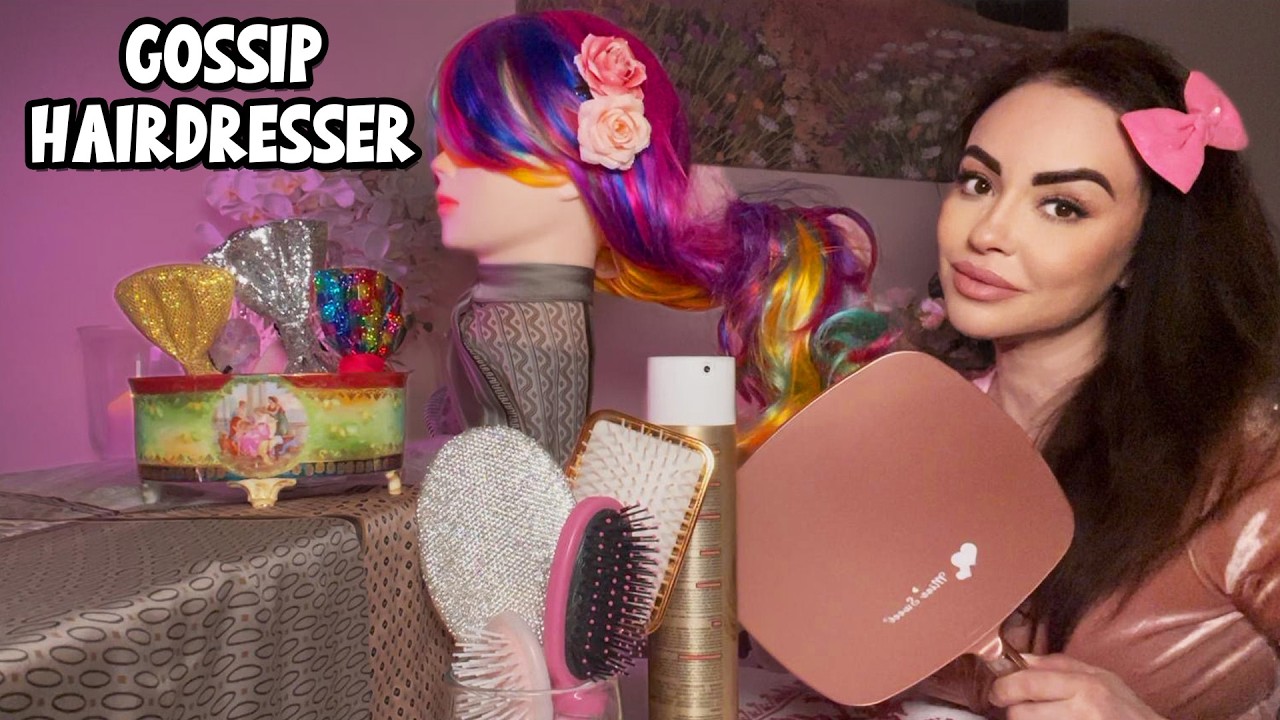 ASMR GOSSIP HAIRDRESSER, Dreamy Whispers & Light Gossip for a FULL NIGHT SLEEP 💤 