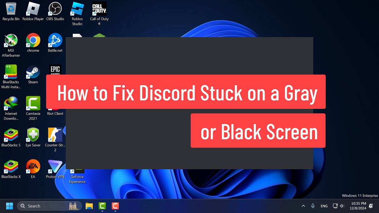 How to Fix Discord Stuck on a Gray or Black Screen (2024) - YouTube