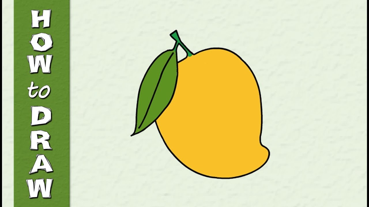 How to Draw a Mango - Really Easy Drawing Tutorial