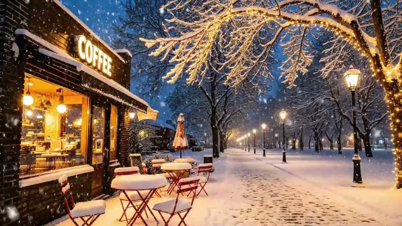 3 HOURS HEAVY SNOWFALL RELAXING SNOWİNG İN STREET SOUNDS