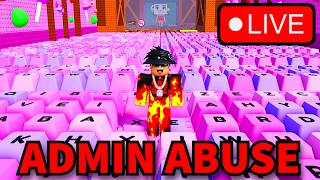 Roblox +1 Speed Keyboard Escape ADMIN ABUSE LIVE! 🔴