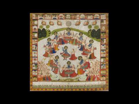 Krishna dances with the cowherd women, approx. 1850–1900
