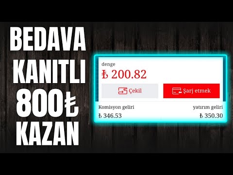 Bedava Kanıtlı 800₺ Kazan -(ÖDEME ALDIK)- İnternetten Para Kazanma Yolları 2022