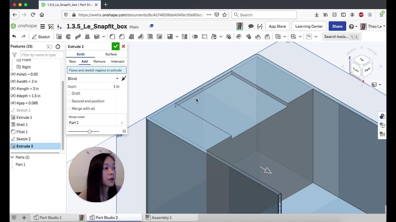 How to model a Snapfit box for 3D printing Onshape YouTube