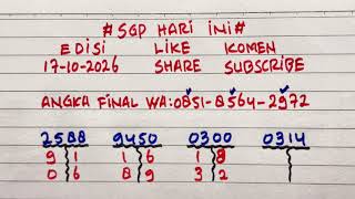 SGP PREDICTION TODAY OCTOBER 17, 2026 | SINGAPORE LEAKS TODAY | ACCURATE HEAD AND TAIL FORMULA