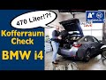 Kofferraum-Check: BMW i4 g26 2023 - was passt in den Kofferraum? Fahrrad? Leiter? Koffer? Taschen?