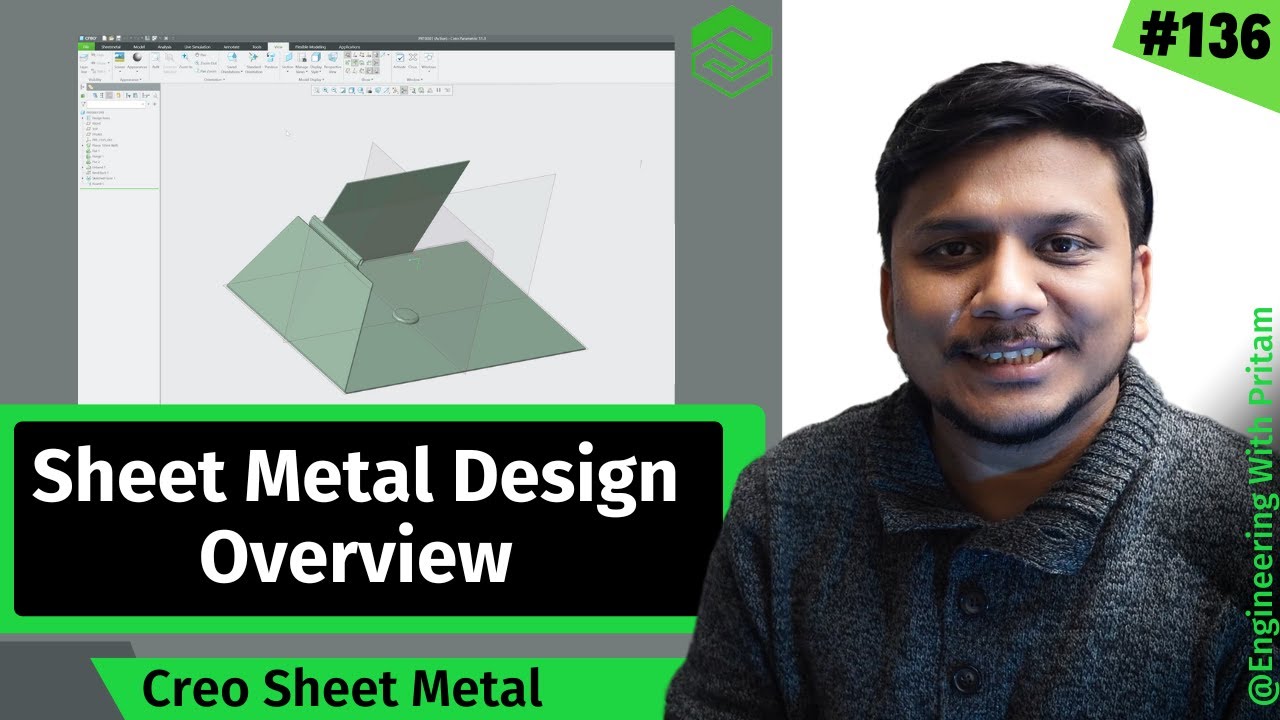 PTC Creo Parametric: Sheet Metal Design Tutorial Overview – Start from Scratch | 
