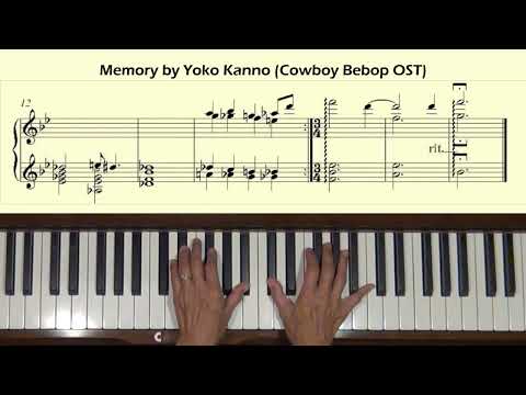 Memory by Yoko Kanno Cowboy Bebop OST1 Piano Tutorial