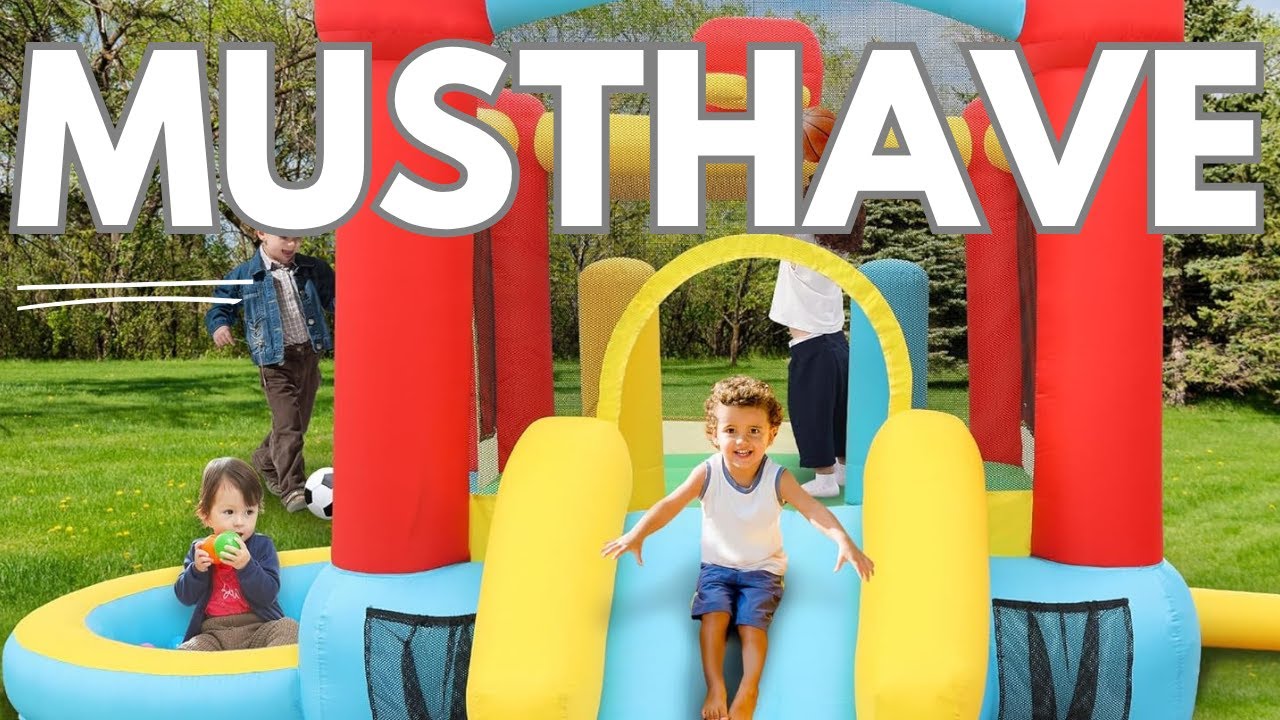 Backyard FUN! Inflatable Bounce House with Slide, Pool, & Basketball Rim Review (3 Kid Capacity!)