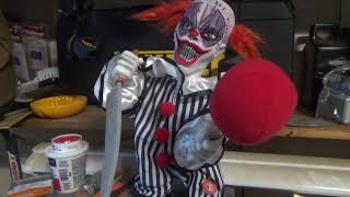 Clown Effrayant Animé Assis – Tekky Designs – Animatronic Pour Halloween – Reconditionné