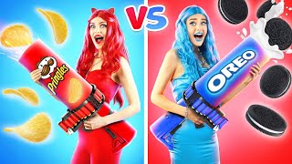 Red Food VS Blue Food Color Challenge | Eating Only Blue VS Red Sweets! One Colored Battle by RATATA