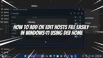 How to Add or Edit Hosts File Easily in Windows 11 using Dev Home