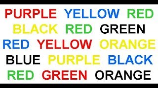 Test Yourself: Stroop Effect
