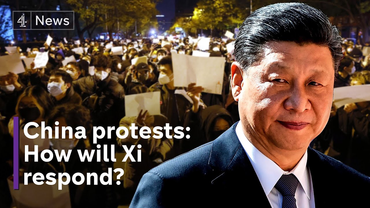 China’s Covid protests: Police step up to fight ‘white paper’ movement