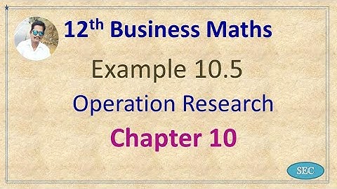 12th Std  Business Maths Chapter 10 Operation Research Example 10.5 VAM | Tamil |  English