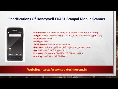Honeywell EDA51 Scanpal Mobile Scanner from SPOK Technocom