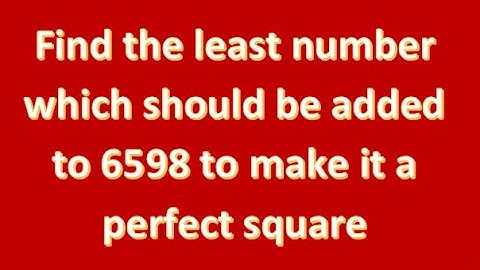 What number should be added to make a perfect square| Perfect Square| class 8 by RUPASTUDY SOLUTION