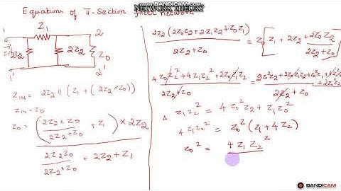 EQUATIONS OF FILTER NETWORKS PI SECTION