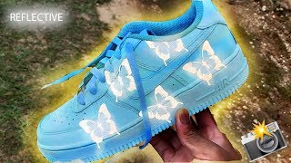 air force 1 butterfly reflective