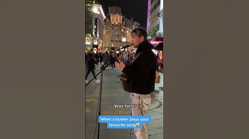 Thumbnail of When a busker plays your favourite song haha #funny #busker #mysong