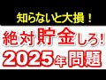【残酷な現実】今すぐ貯金しないとヤバい本当の理由。2025年問題を乗り越えるための対策。