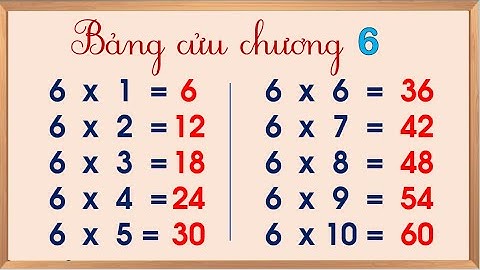 Bảng Cửu Chương 6 | bảng nhân 6 | Bảng cửu chương nhân 6 - Dâu tây tv