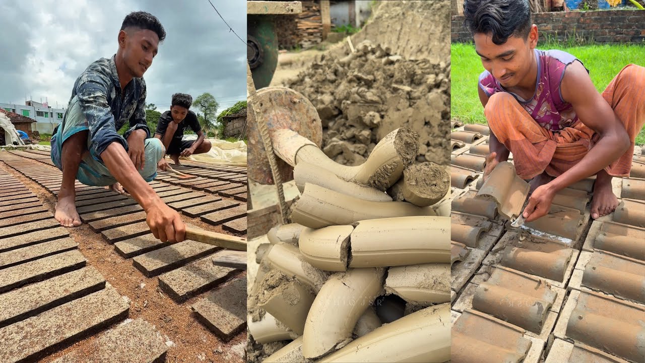 Shells Tiles Making Process দেশের মাটি বিক্রি হচ্ছে বিদেশে🤯Amazing italian tiles making process ...