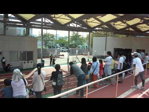 藤光選手のデモンストレーション50m走