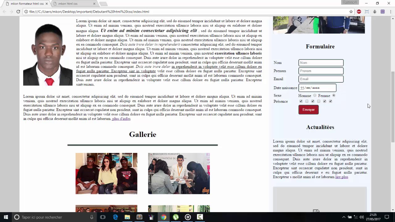 Tuto complet pour les débutants en html et css - YouTube